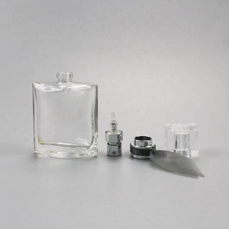 Fancy clear pocket perfume bottle 25ml 75ml glass perfume bottle