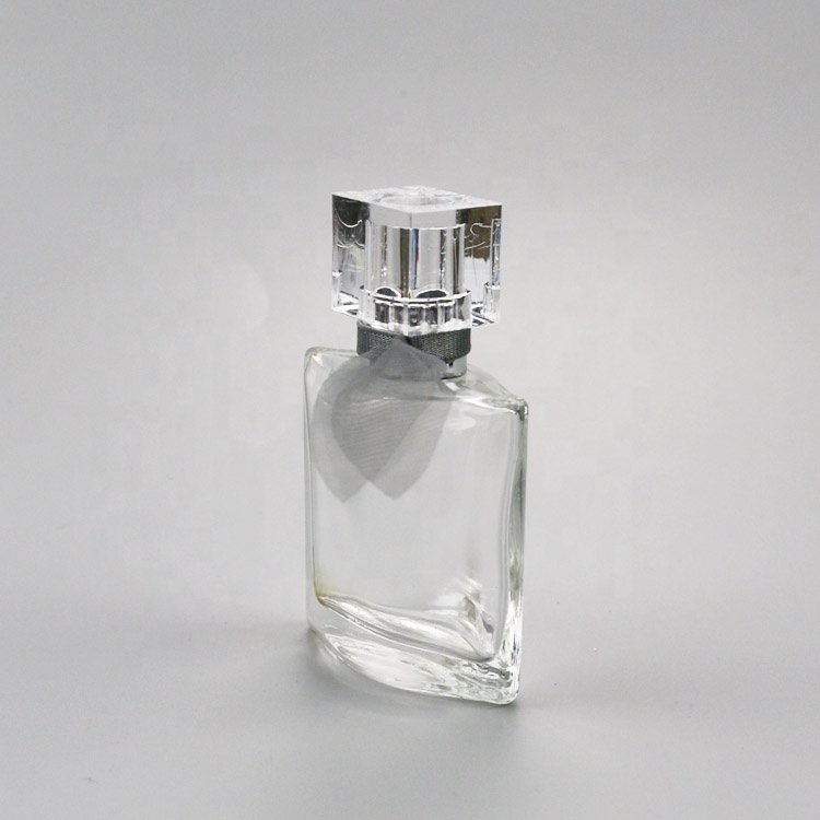 Fancy clear pocket perfume bottle 25ml 75ml glass perfume bottle