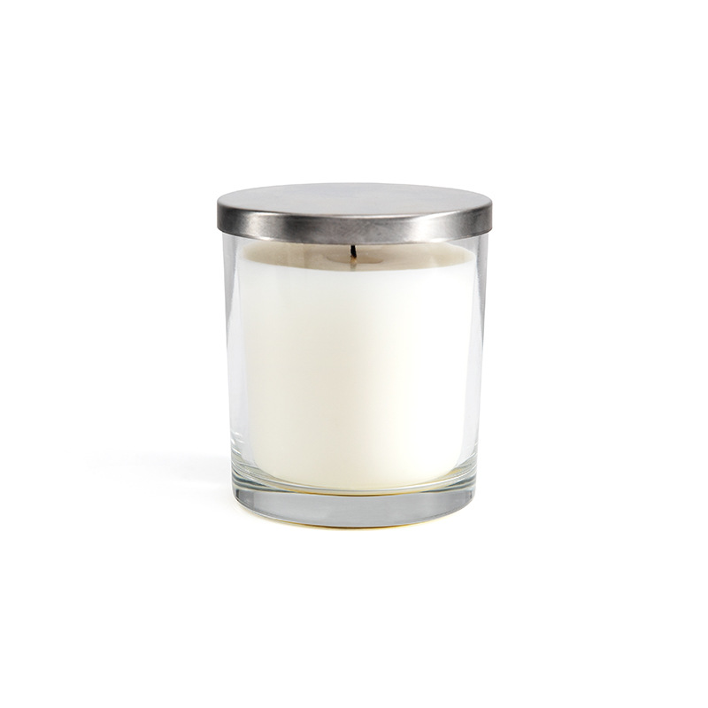 Fancy design Empty Matte Black White Cut Glass Candle Holder Luxury Candle Jars Glass with Lids