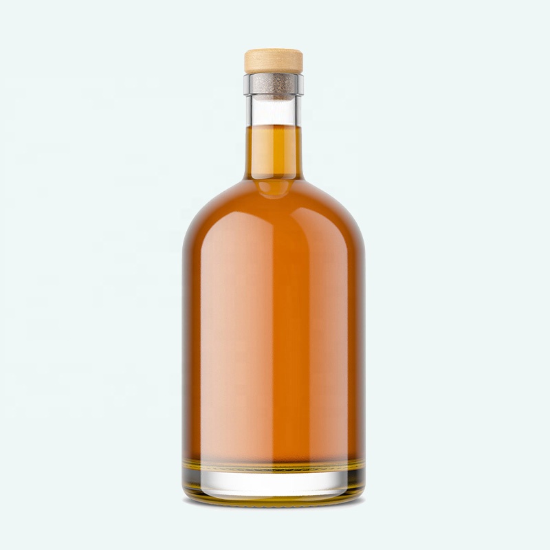 Fancy design clear empty vodka glass bottle