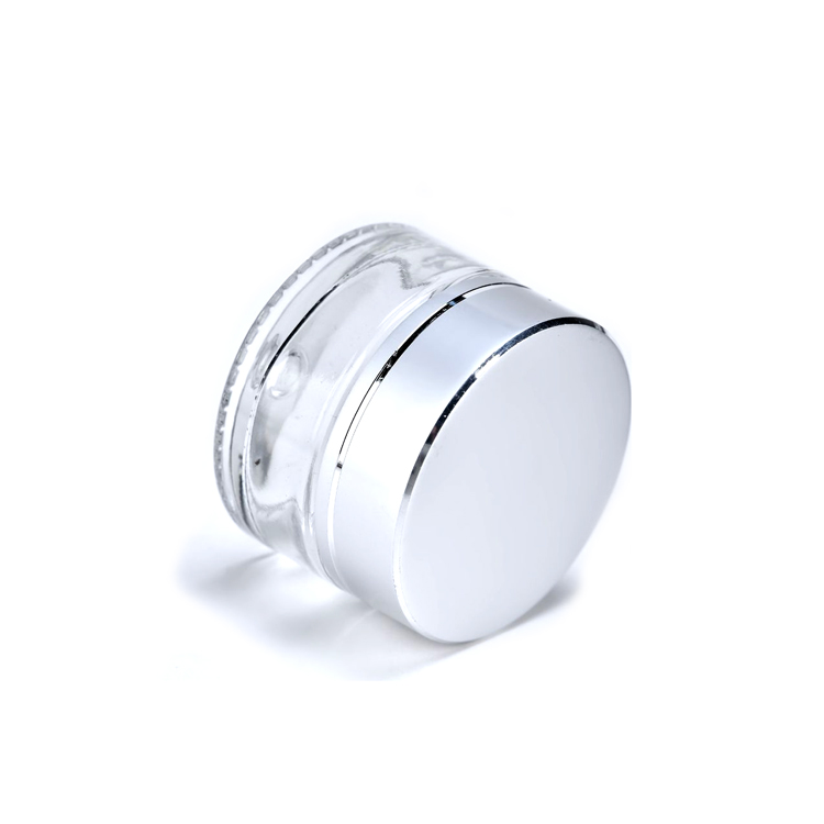 Fancy empty cheapest price Cosmetic empty 15g 20g clear glass cream jars with logo printing