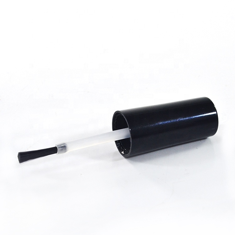 Fancy empty uv gel square shape clear black 11ml 14ml glass UV GEL nail polish glass bottle with brush cap