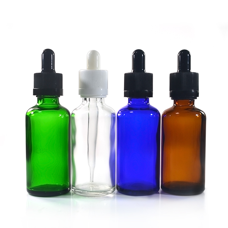 Fancy factory price 5ml 10ml 15ml 20ml 30ml 50ml 100ml clear amber blue green glass dropper bottle for essential oil