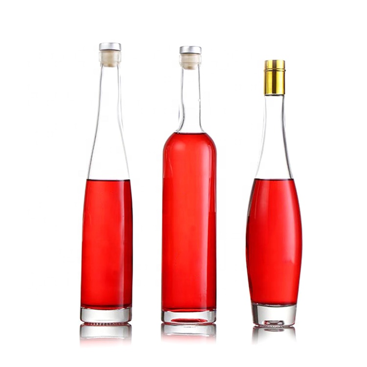 Fancy frosted 375ml 500ml 750ml empty vodka bottle glass with cap