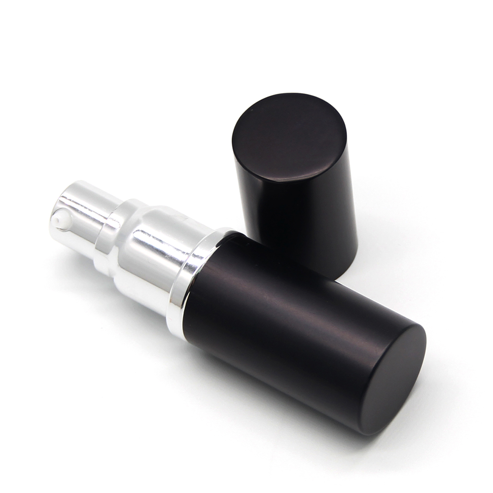 Fancy new design products 2019 50ml black airless pump glass cosmetic bottle