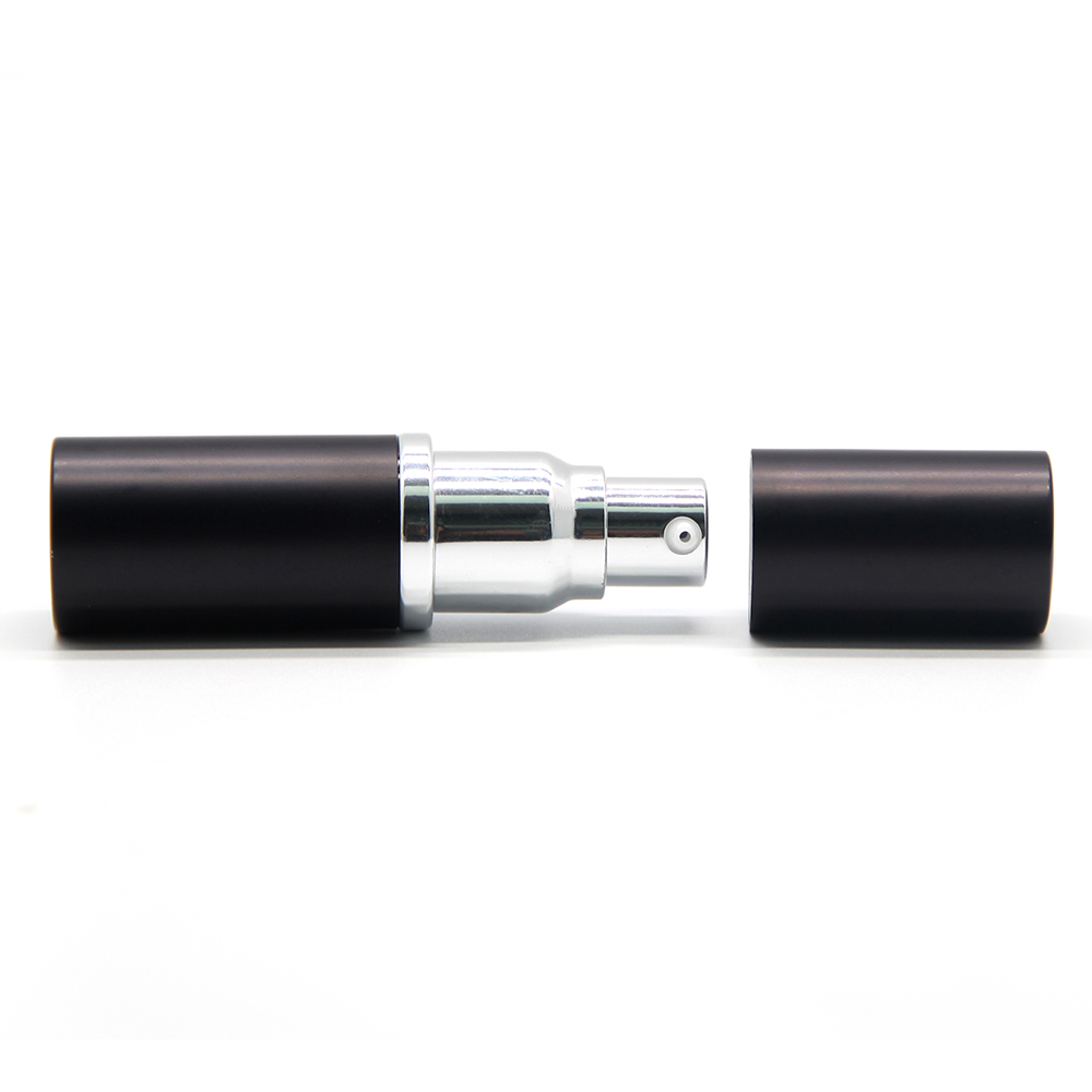 Fancy new design products 2019 50ml black airless pump glass cosmetic bottle