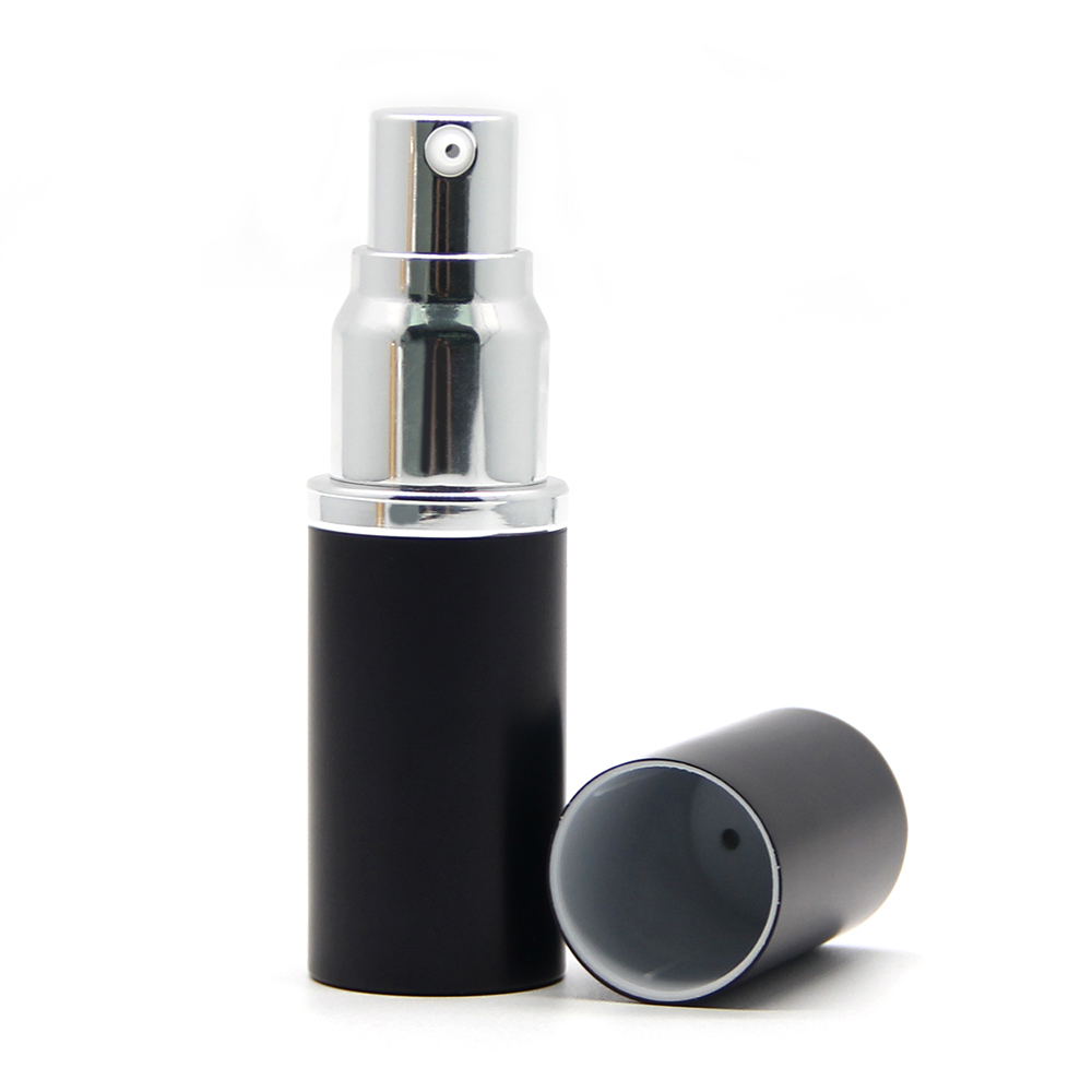 Fancy new design products 2019 50ml black airless pump glass cosmetic bottle