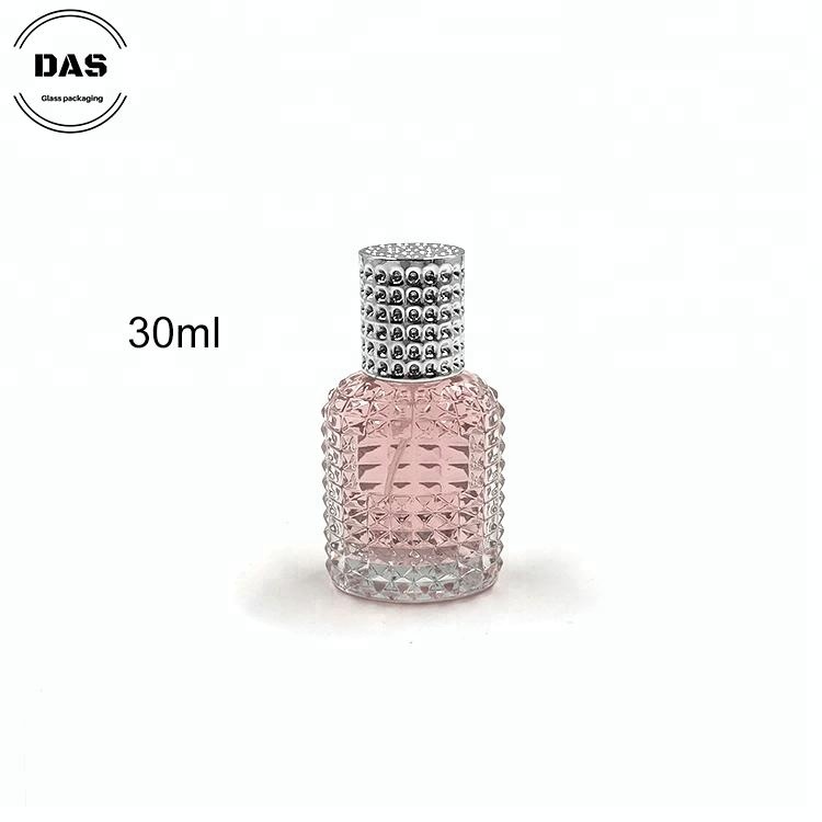 Fancy perfume bottle 30ml airless bottle with metal cap
