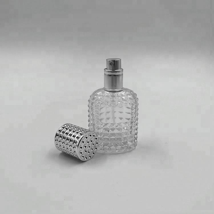 Fancy perfume bottle 30ml airless bottle with metal cap