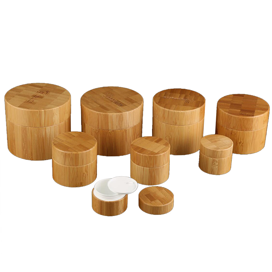 Fancy plastic jars bamboo jar