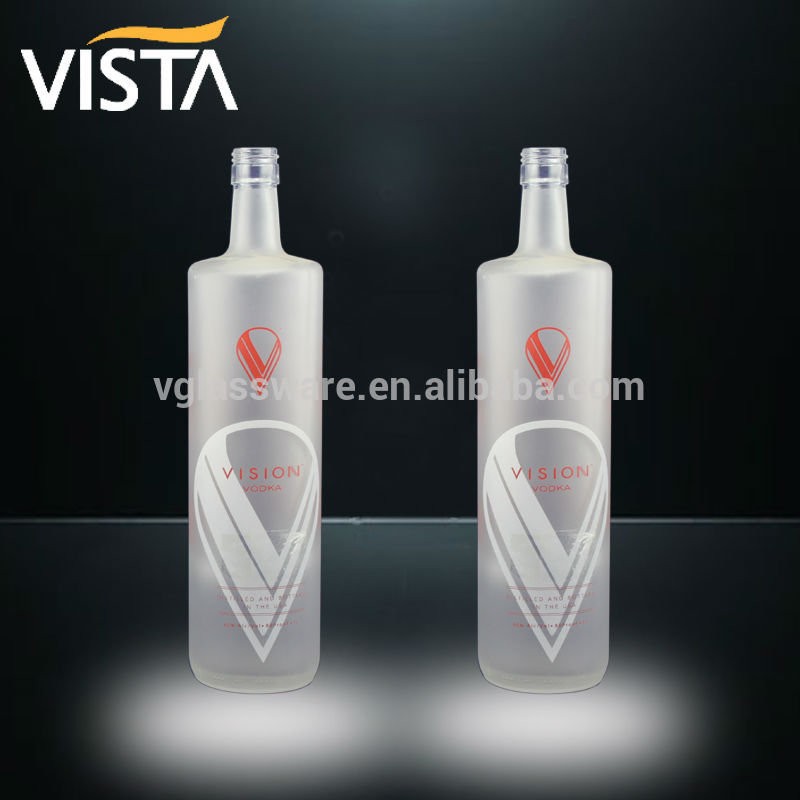 Fancy screw top glass bottle for liquor/alcohol/spirit