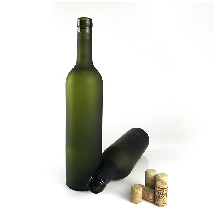 Fancy top grade 750ml bordeaux glass bottle for wine