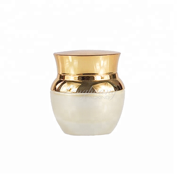Fancy unique cosmetic glass jar 30g empty glass sample container for cosmetic with cover for personal care