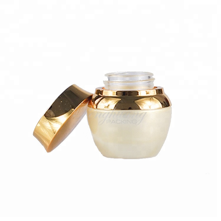 Fancy unique cosmetic glass jar 30g empty glass sample container for cosmetic with cover for personal care