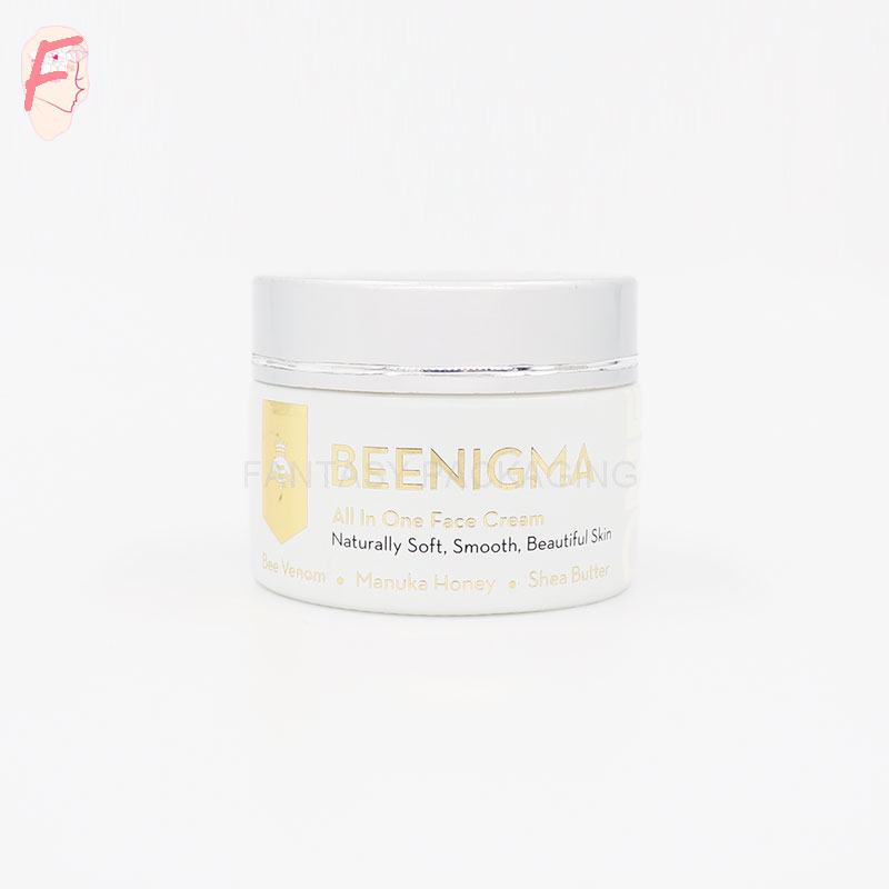 Fantasy custom made OEM painted white and black logo silkscreen printing 100g glass cream jar with matt silver cap and gasket