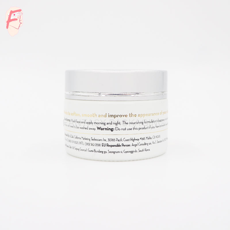 Fantasy custom made OEM painted white and black logo silkscreen printing 100g glass cream jar with matt silver cap and gasket