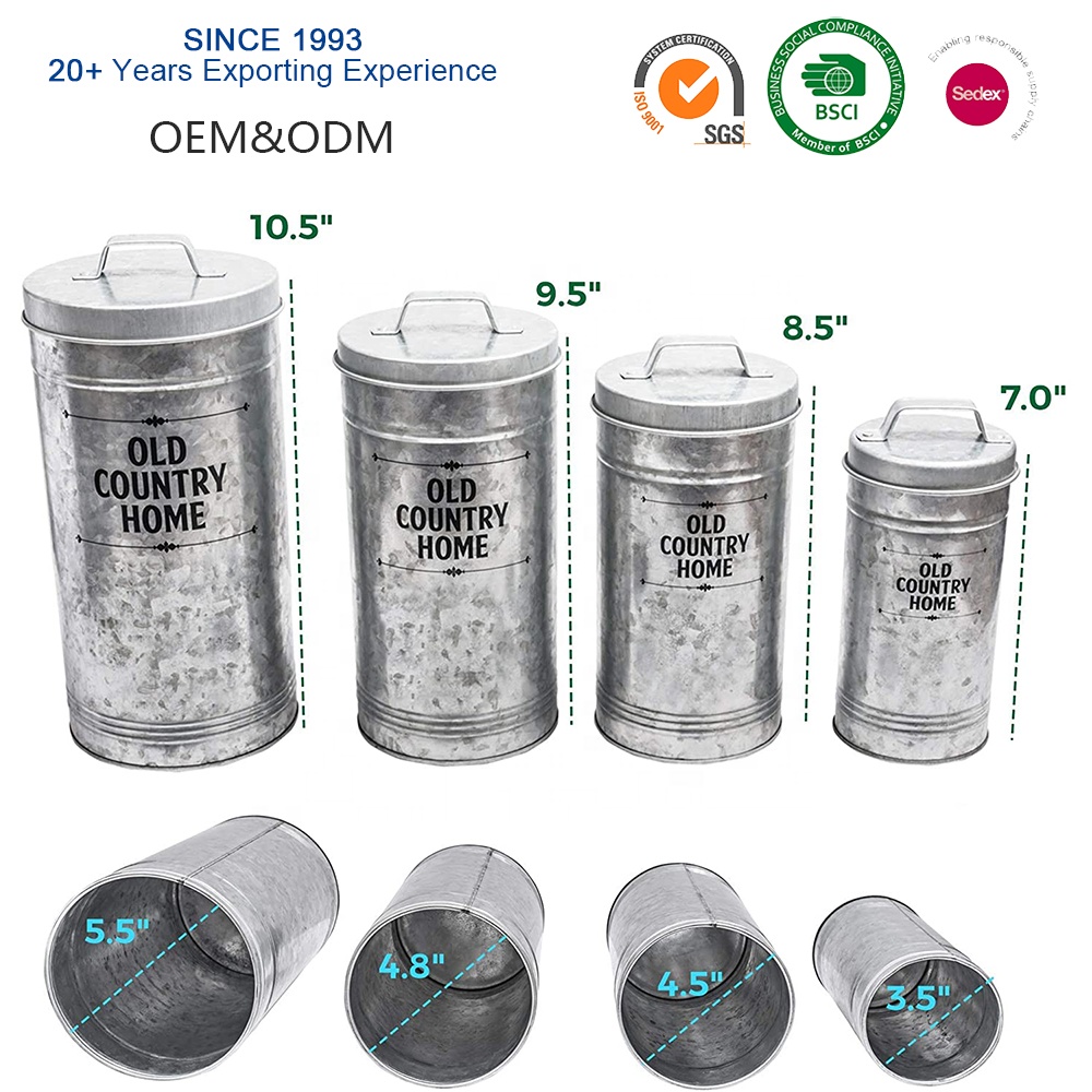 Farmhouse Kitchen Canisters Set Bonus Removable Chalkboard Labels & Marker Included