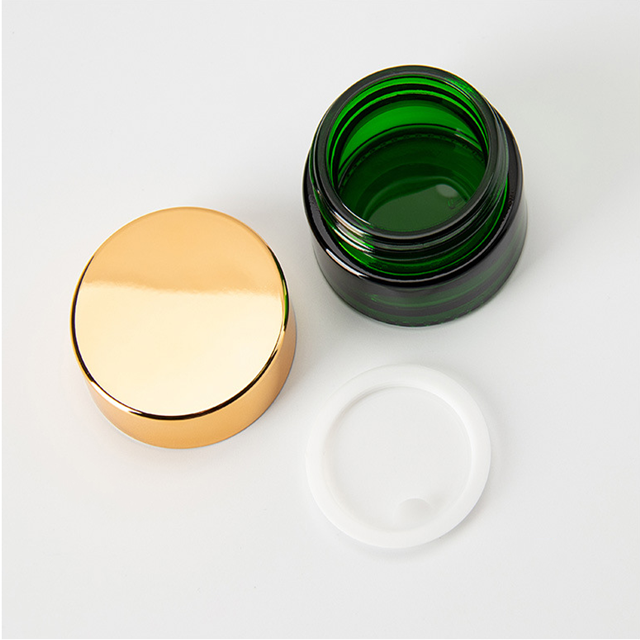 Fashion 20G 30G 50G empty green glass jars for eye cream