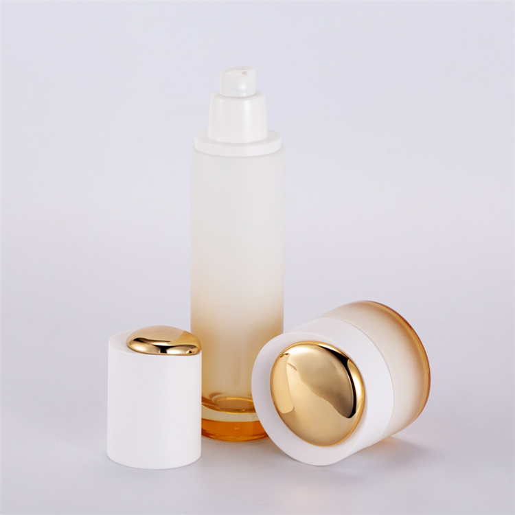 Fashion 30g 50g 40ml 100ml 120ml Gradient Glass Cosmetic Bottle Customized Skin Care Bottles And Jars