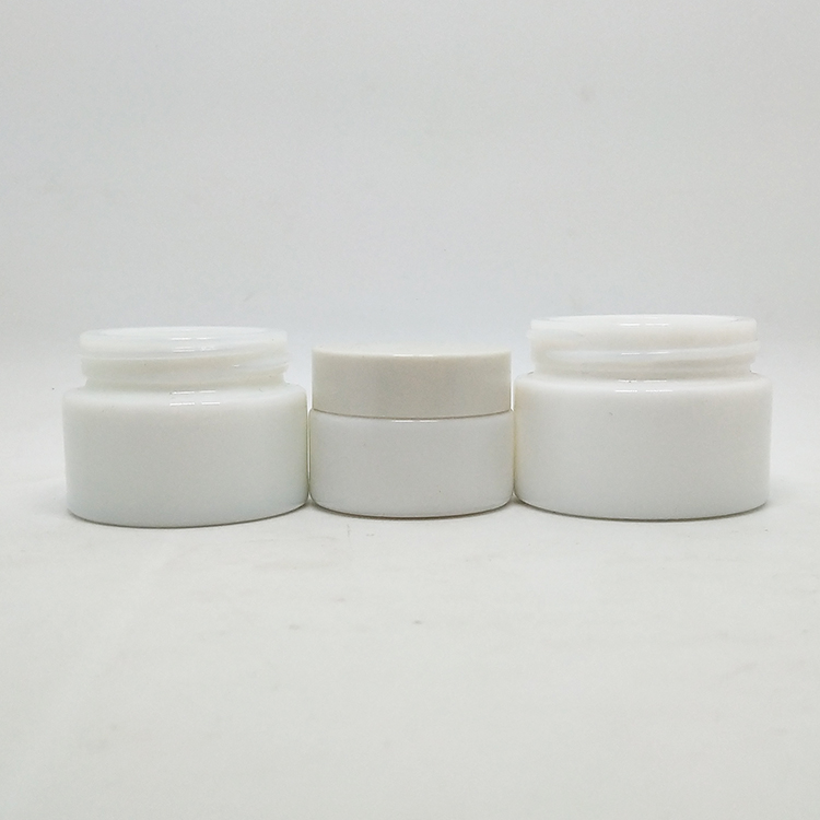 Fashion 50g empty luxury face opal white cream jar