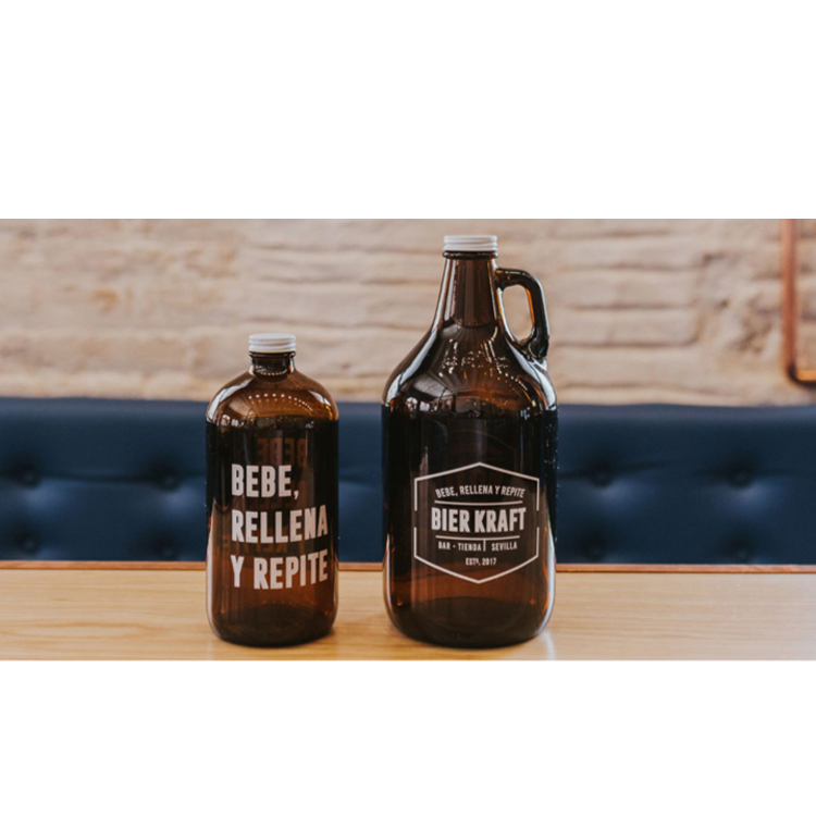 Fashion Clear Glass Milk Juice 330Ml Stubby Beverage Clear Glass Beer Bottle With Screw Cap