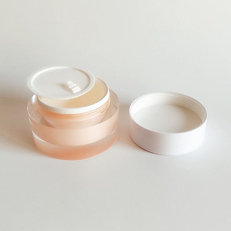 Fashion Design Full Size Cosmetic White Silver Custom Packaging Acrylic Jars