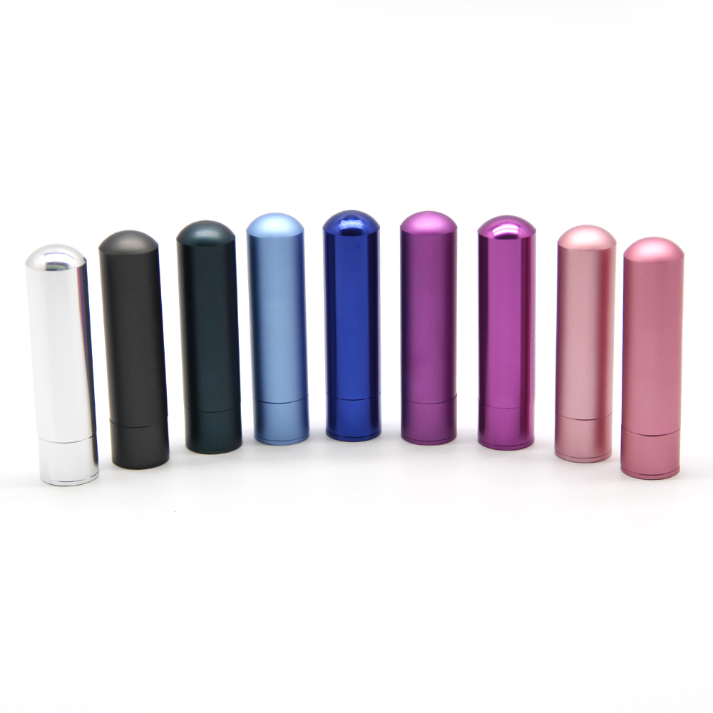 Fashion Nasal Inhaler Aluminum With 6ml Bottle Packing Essential Oil Inhaler Bottles