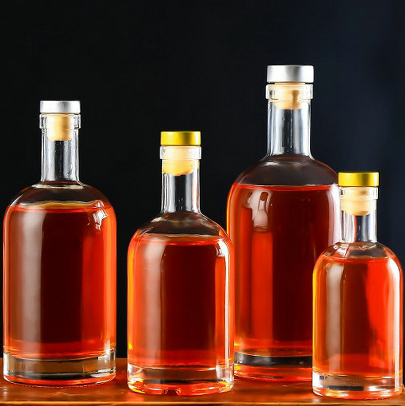Fashion Shape Super Flint Brandy Spirits Wholesale Empty White Liquor xo Glass Bottle