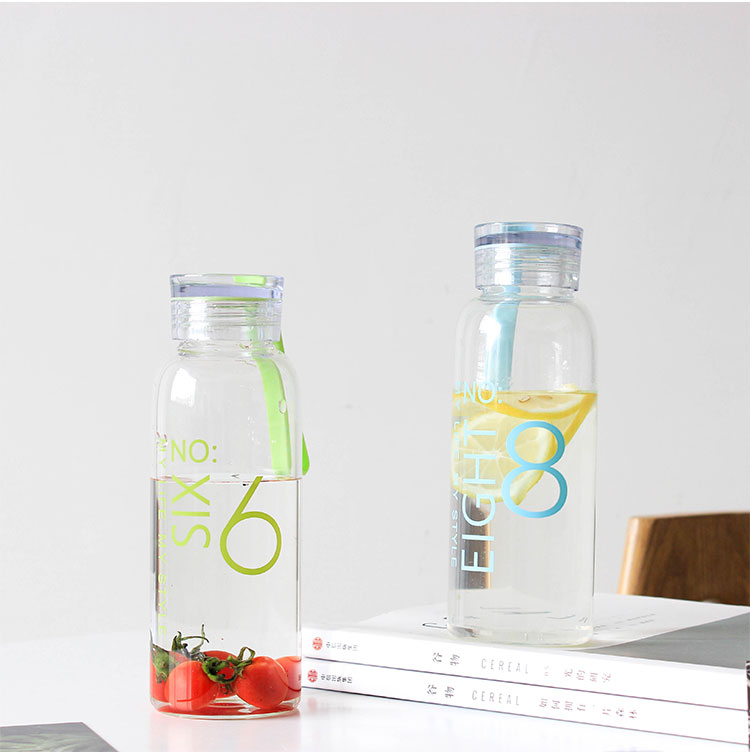 Fashion design Wholesale unique glass water bottle infuser with custom logo for sale