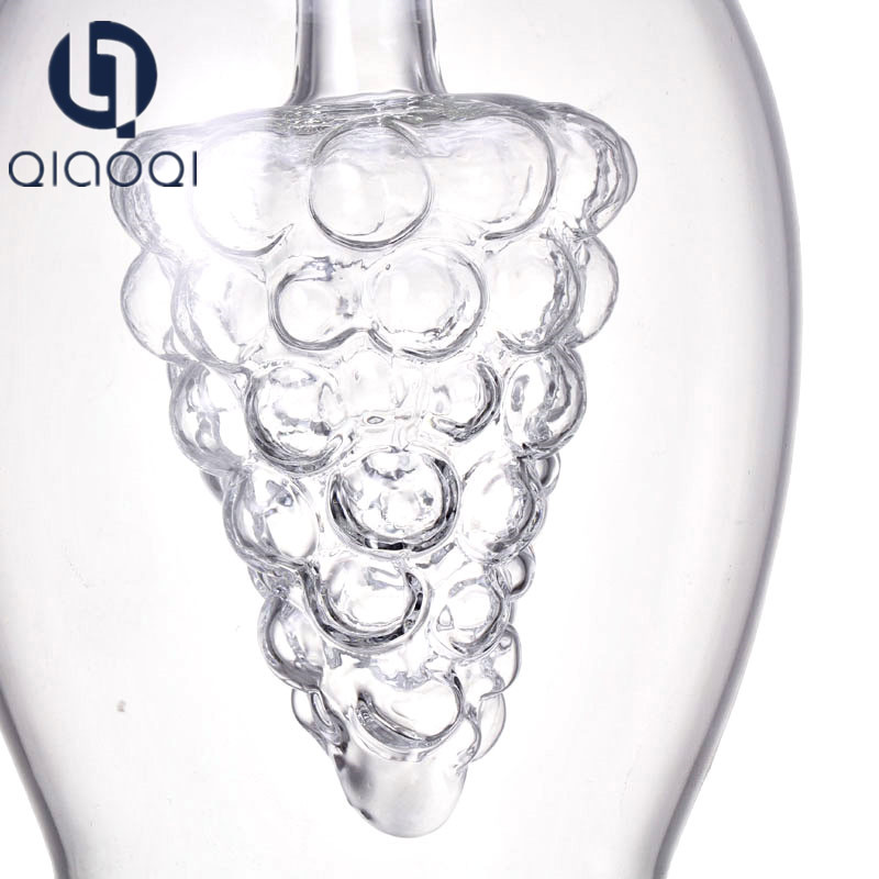 Fashion glass bottle 2 in 1 oil and vinegar dispenser with cork