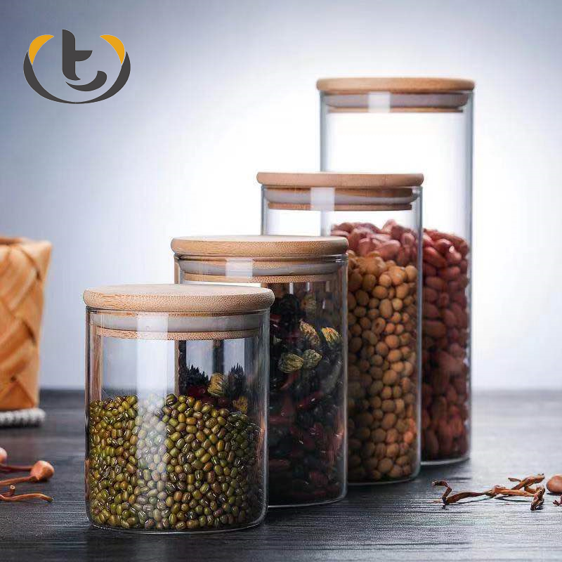 Fashion glass jar for dessert with lid 500ml glass cream jar 50ml