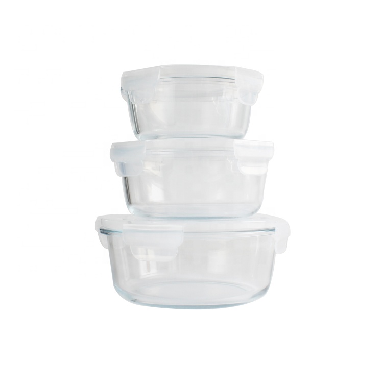 Fashion style eco friendly food container glass wholesale salad lunch box