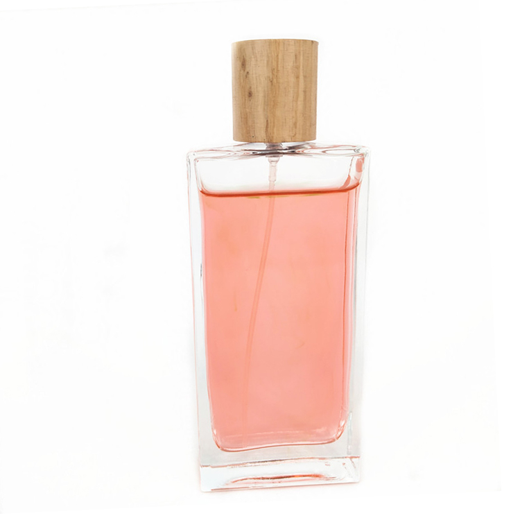 Fashion wooden lids empty perfume bottles 50 ml glass spray for perfume oil bottles 100ml
