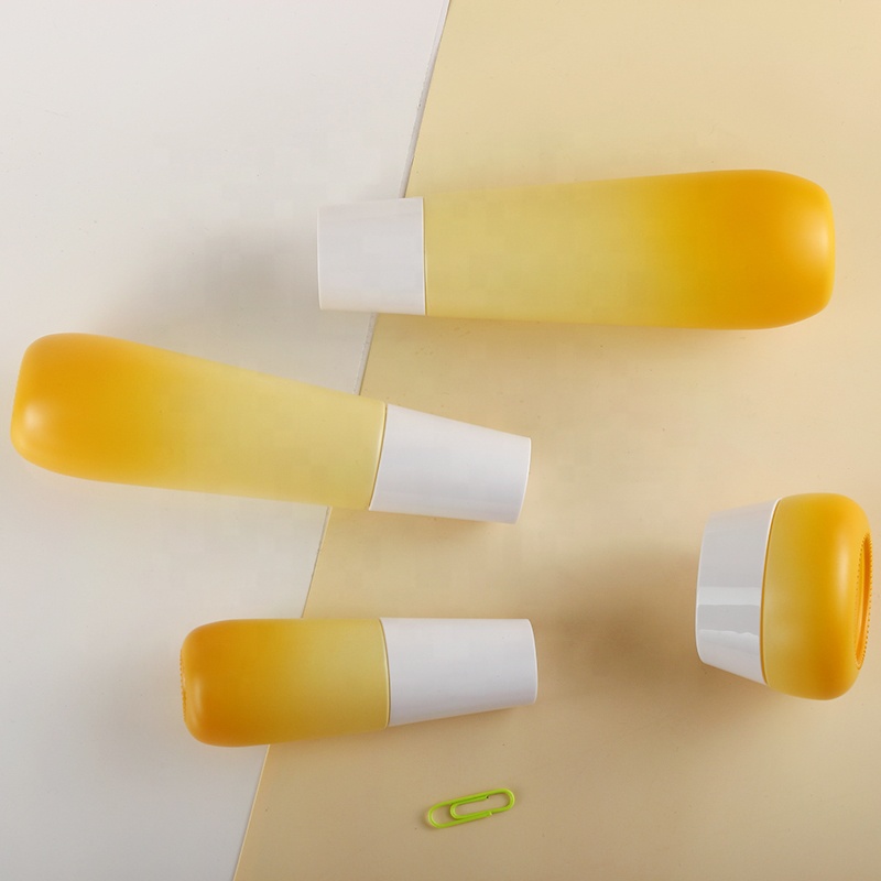 Fashionable Empty Packing Yellow Cosmetic Container Bottle