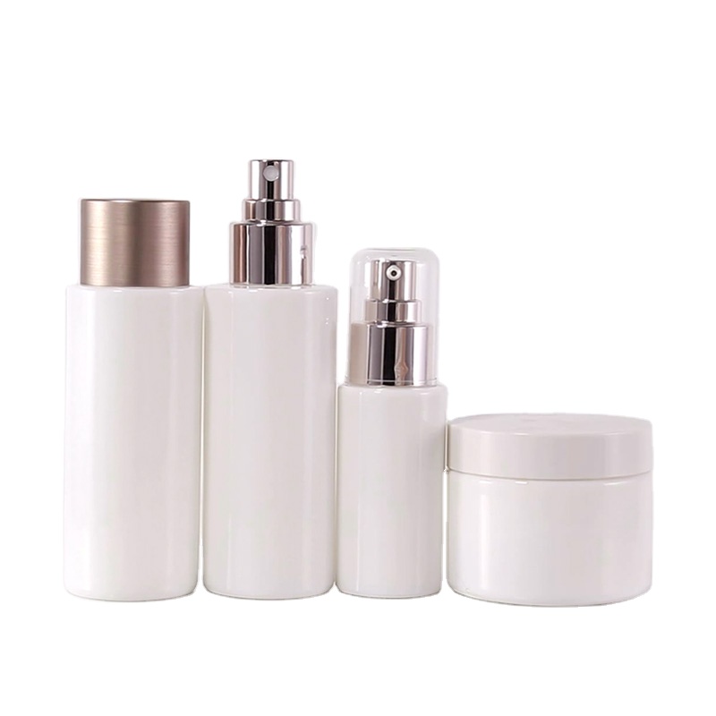 Fashionable opal white Glass Bottle Wholesale luxury cosmetic glass spray bottle packaging 30ml 50ml 100ml 120ml 150ml stock