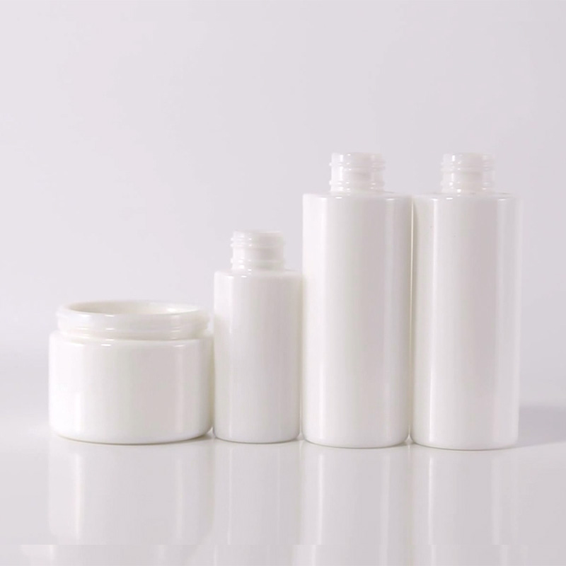 Fashionable opal white Glass Bottle Wholesale luxury cosmetic glass spray bottle packaging 30ml 50ml 100ml 120ml 150ml stock