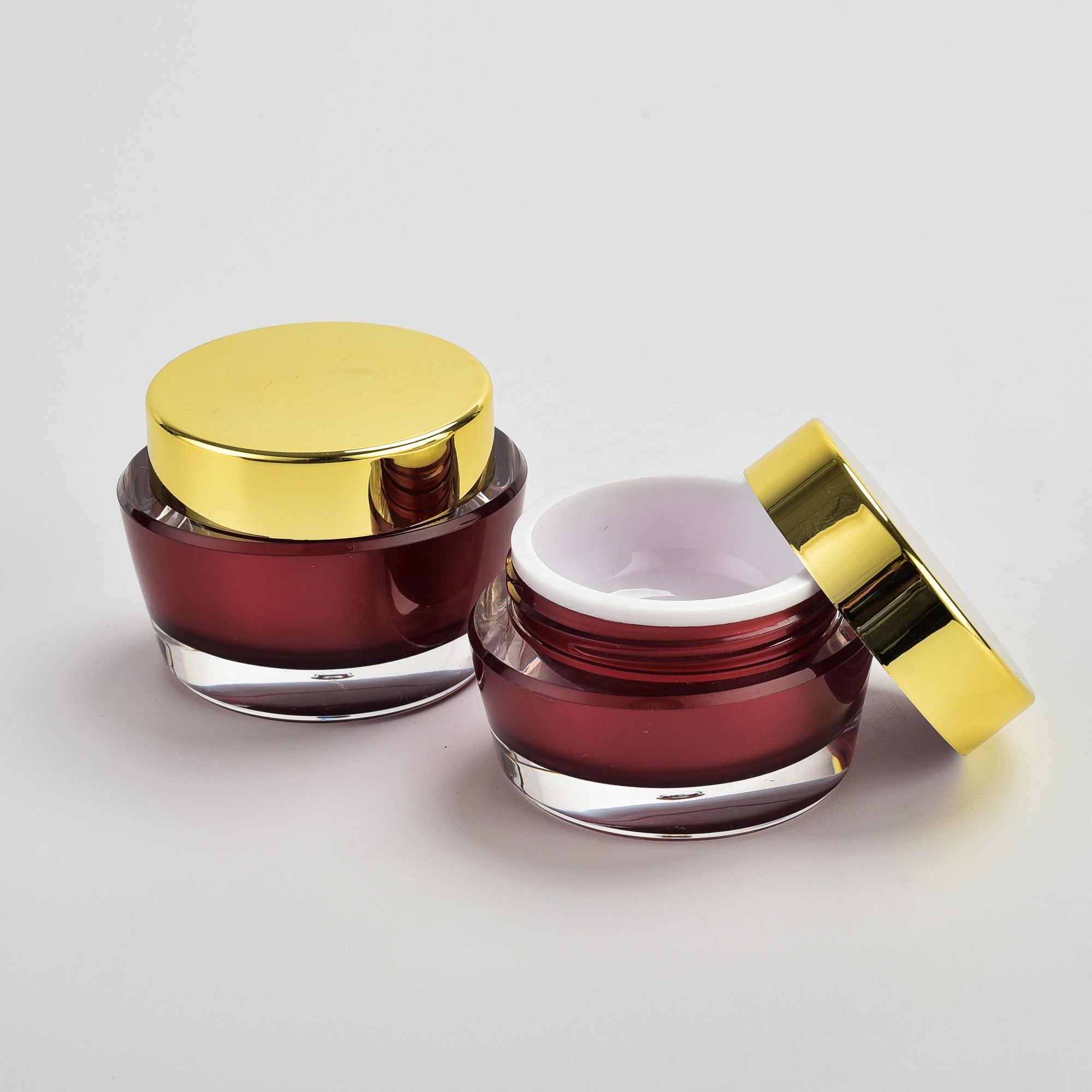Fashionable oval cone acrylic Cosmetic Jar