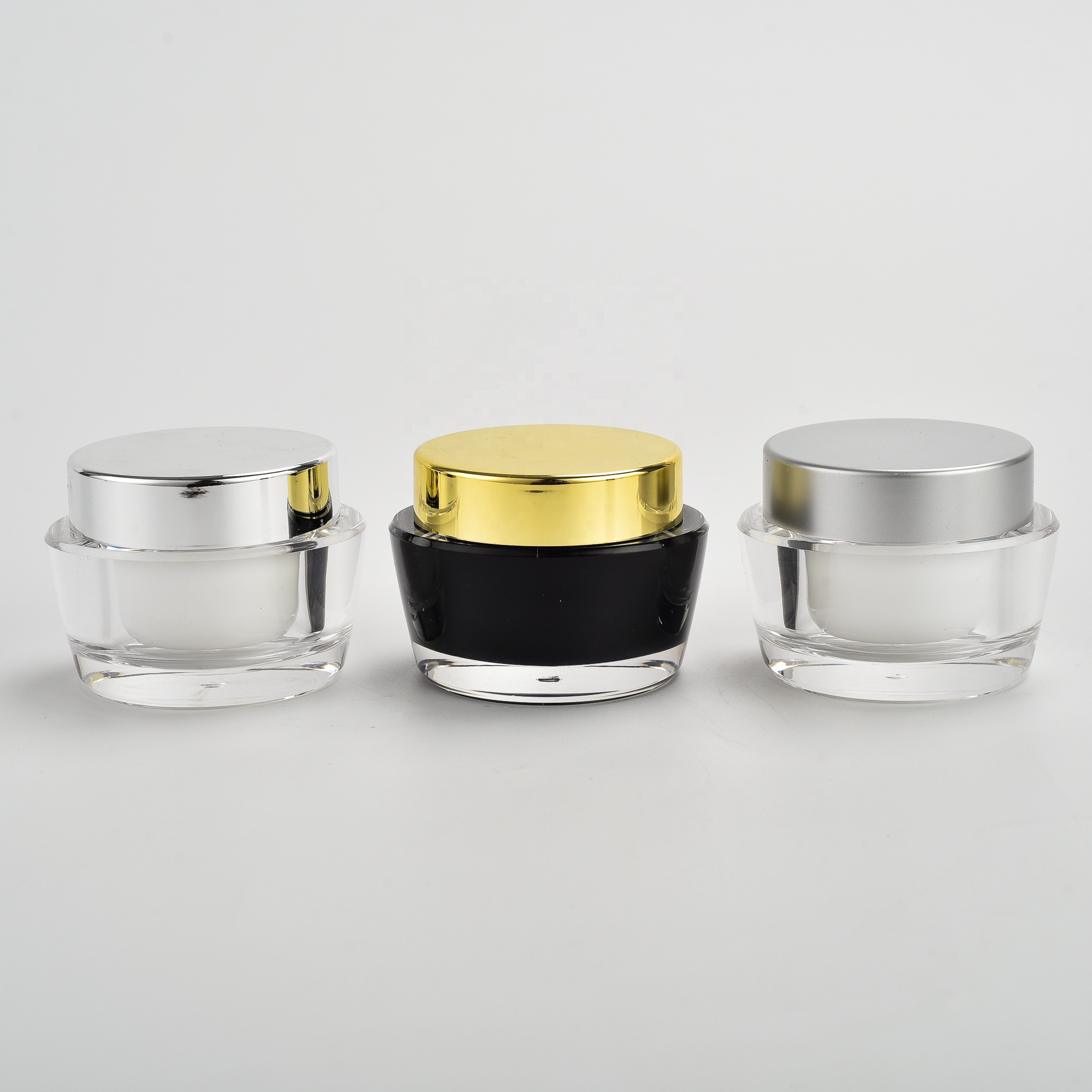 Fashionable oval cone acrylic Cosmetic Jar