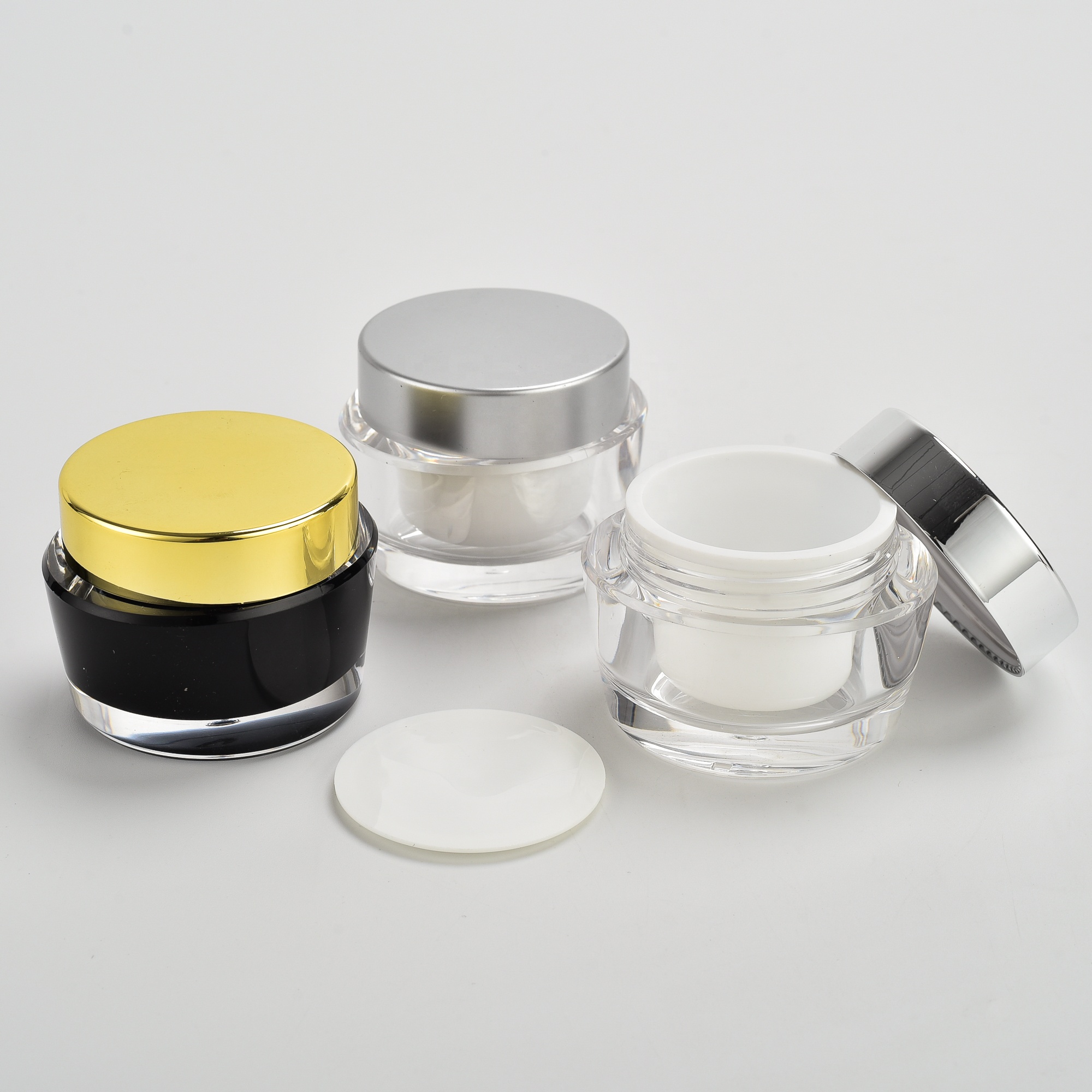 Fashionable oval cone acrylic Cosmetic Jar