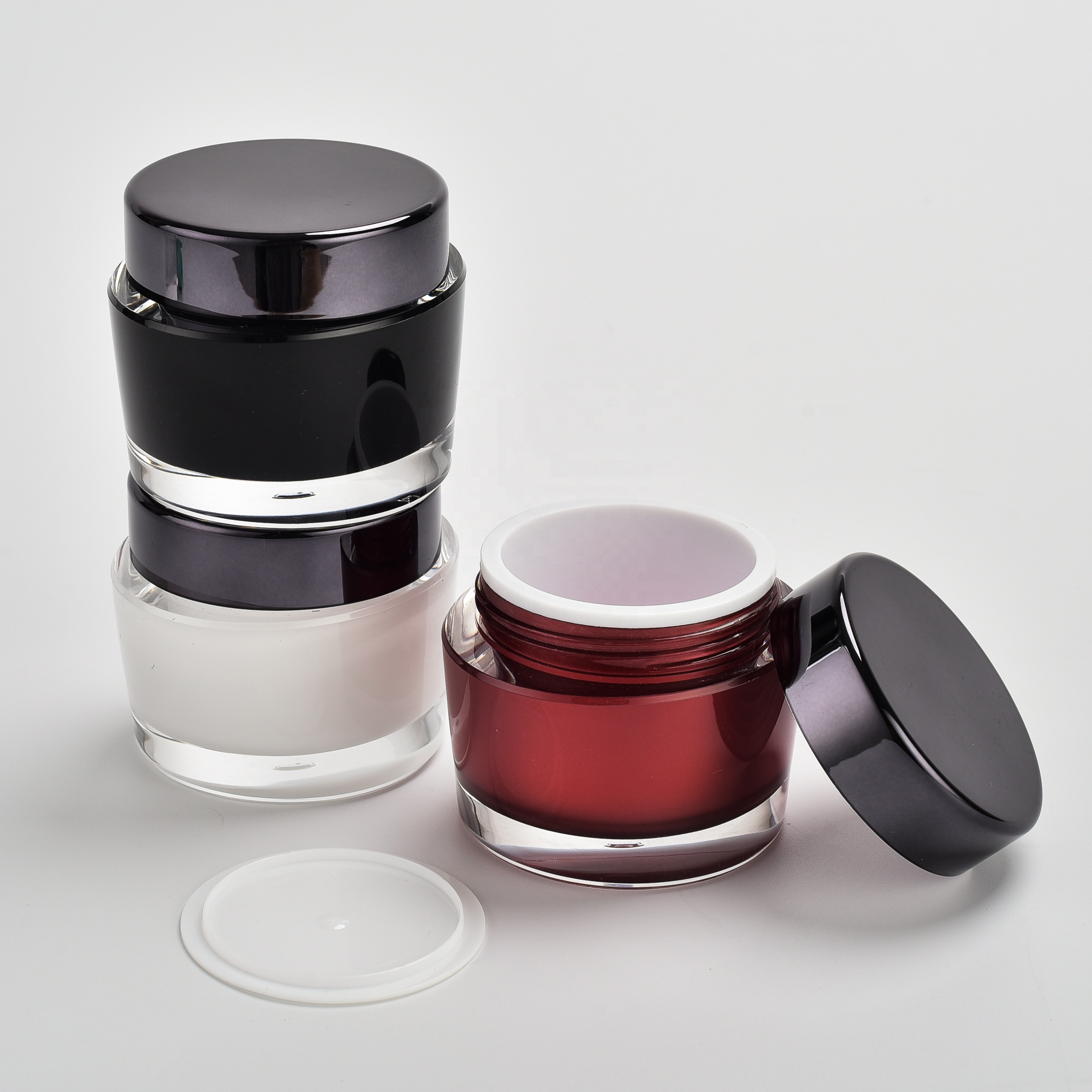 Fashionable oval cone acrylic Cosmetic Jar