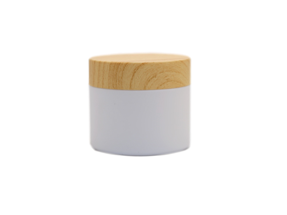 Fast Delivery 10g 20g 30g 50g PP plastic double wall cosmetic jar with bamboo printing top cap