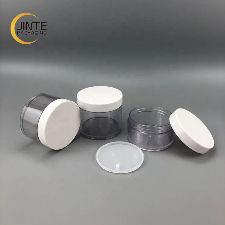 Fast Delivery 30g 1OZ Eye Cream Empty Clear PETG Plastic Jar With White Lid