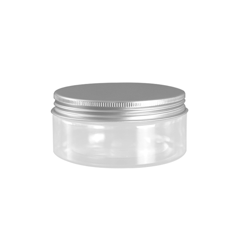 Fast Delivery 50g 60g 80g 100g 120g 140g 150g 180g 200g 250g 300g 350g 400g 500g Clear PET jar with aluminum lid