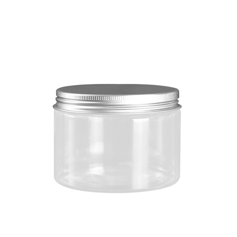 Fast Delivery 50g 60g 80g 100g 120g 140g 150g 180g 200g 250g 300g 350g 400g 500g Clear PET jar with aluminum lid
