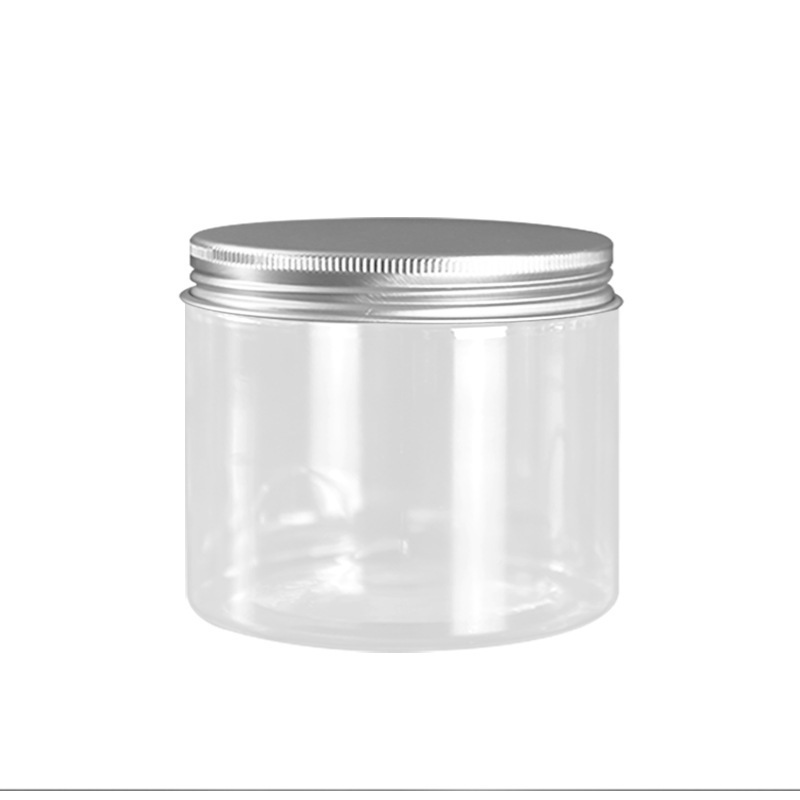 Fast Delivery 50g 60g 80g 100g 120g 140g 150g 180g 200g 250g 300g 350g 400g 500g Clear PET jar with aluminum lid