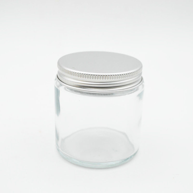 Fast Delivery Empty Round 100ml Custom Clear Glass Candle Jar 3oz Candle Holder With Lid