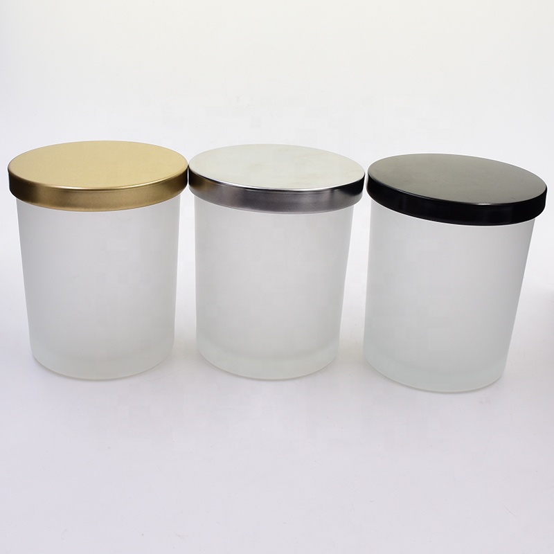 Fast Delivery Empty Round 200ml 300ml Glass Empty Unique Luxury Home Decor Candle Jars container Candle Holders with Wooden Lid
