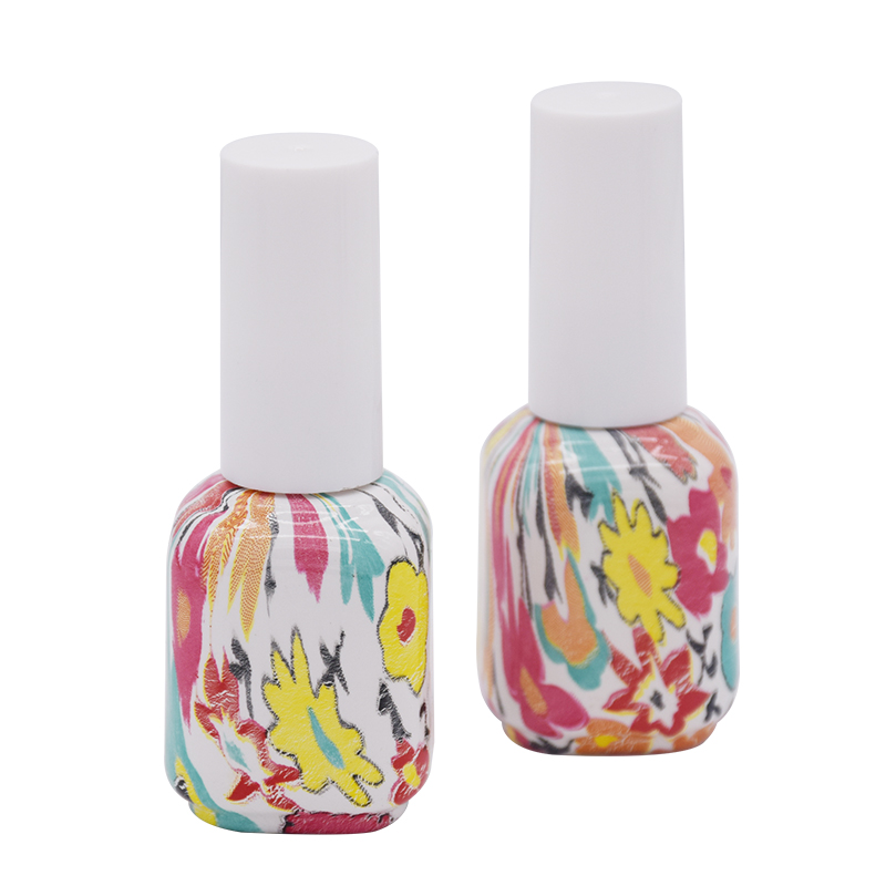 Fast Delivery Heat Transfer Colorful Dazzling Ilicone Ice Cream Nail Polish Bottle