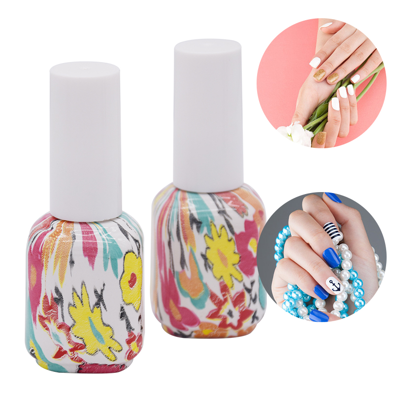 Fast Delivery Heat Transfer Colorful Dazzling Ilicone Ice Cream Nail Polish Bottle