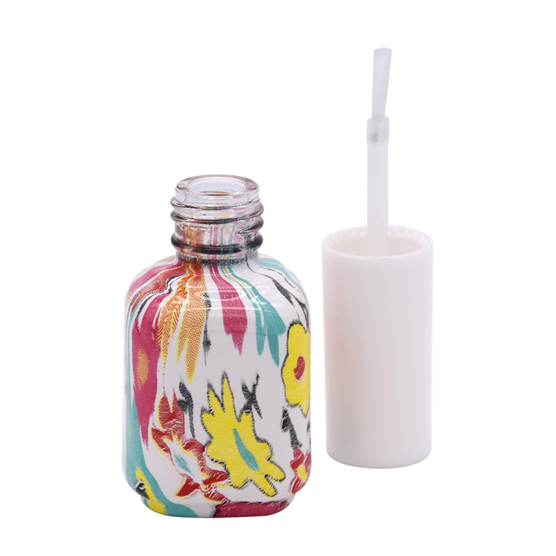 Fast Delivery Heat Transfer Colorful Dazzling Ilicone Ice Cream Nail Polish Bottle